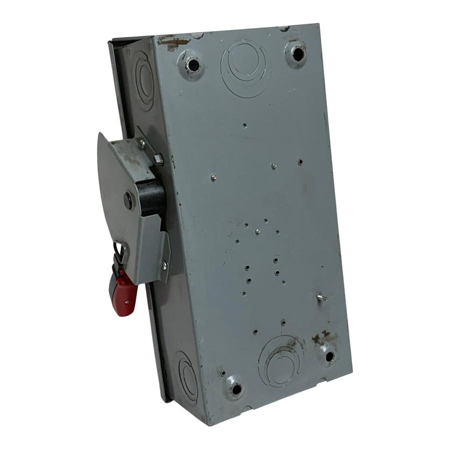 Used Square D HU362 Safety Switch 60A 600VAC 600VDC 3 Pole Non-Fusible Disconnect