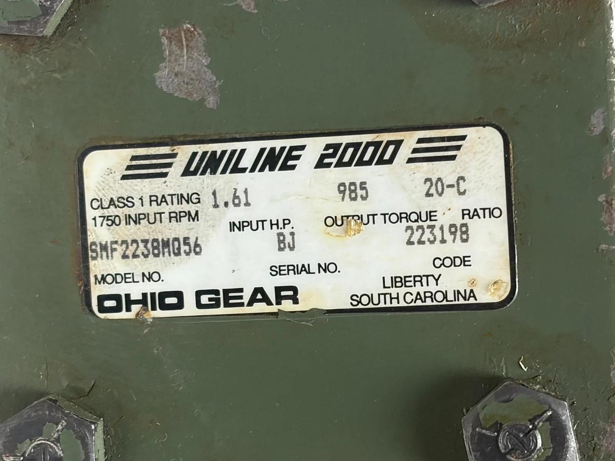 Ohio Gear Uniline 2000 SMF2238MQ56 Right Angle 20:1 C-Face Speed Reducer
