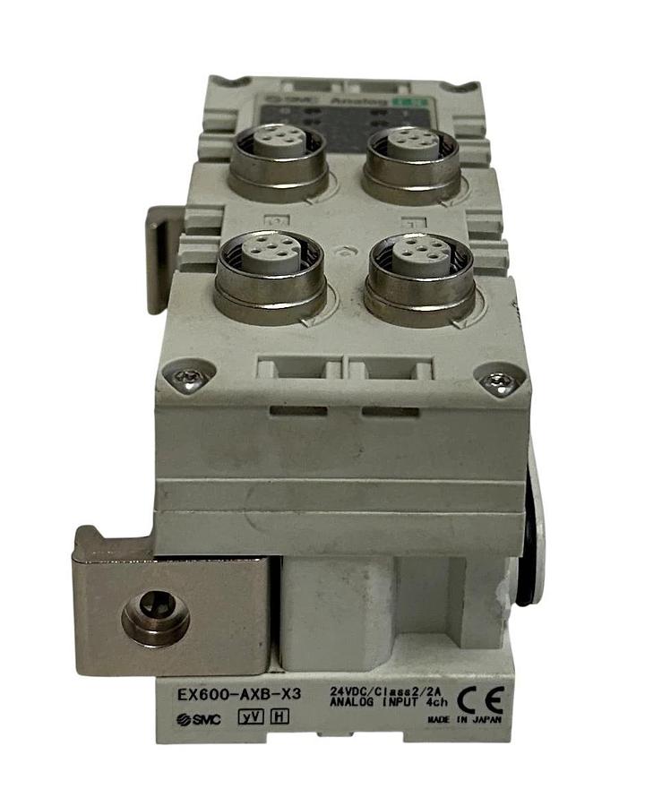 Used SMC EX600-AXB-X3 / EX600AXBX3 4-CHNL ANALOG INPUT MODULE EX600 SERIES 24VDC USNP