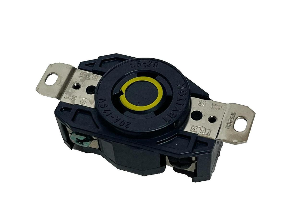 LEVITON L5-20 Locking Receptacle | 20A 125V | Black | NSMP