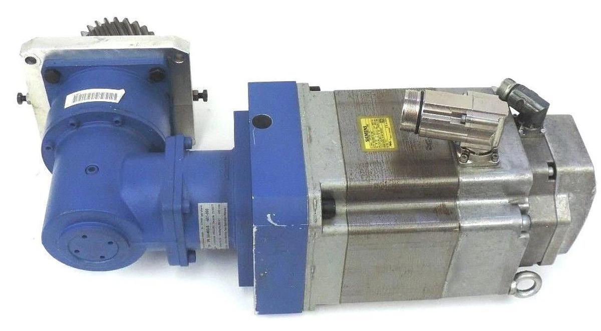 Used SIEMENS 1FK7103-5AF71-1EH0 SERVOMOTOR & ALPHA SPK 140-MX2-5-4X1-000 GEAR REDUCER