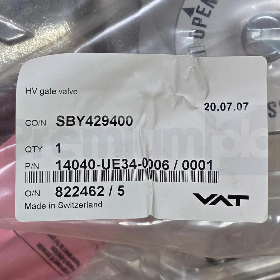 Used VAT 14040-UE34 14.0 HV Gate Valve w/Actuator DN 100 4" 14040-UE34-0006/0001 NEW