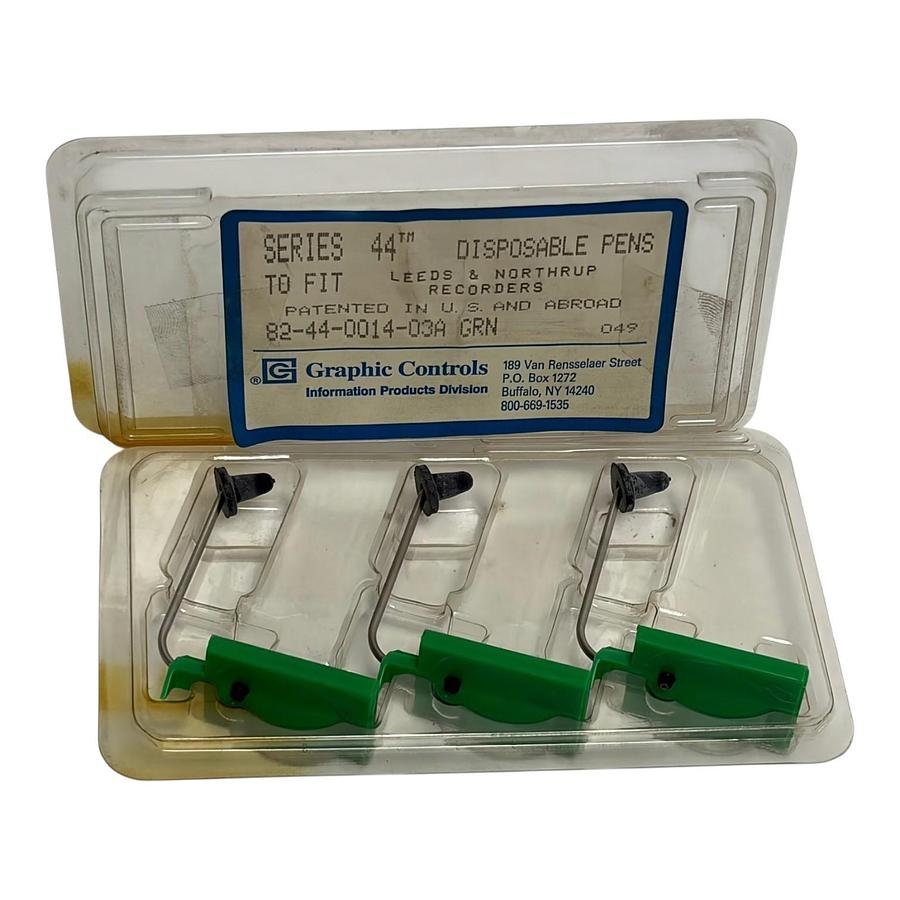Used Graphic Controls 82-44-0014-03A Green Series 44 Chart Recorder Pens 3-Pack New