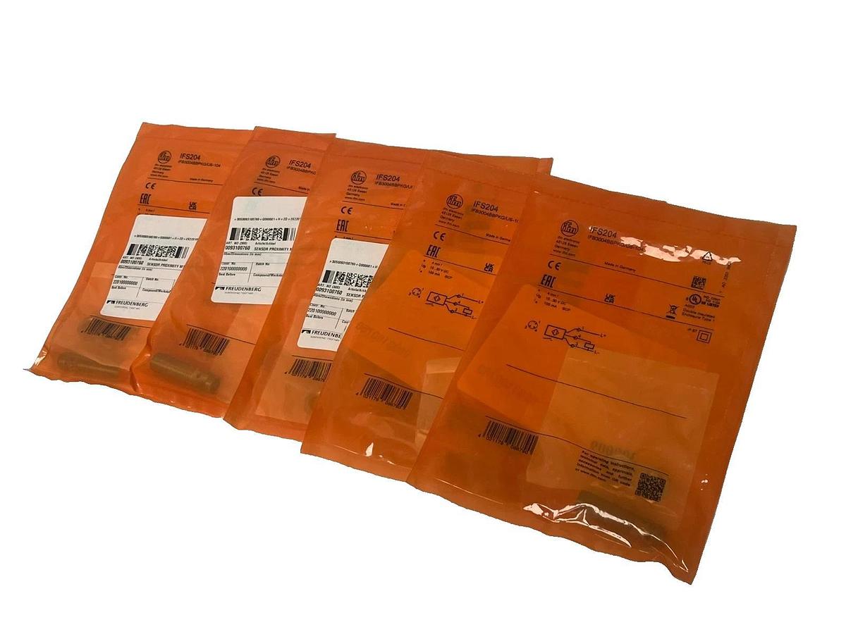 Used Lot of 5 ifm IFS204 Prox Sensors IFB3004BBPKG/US-104 New Factory Sealed Bulk
