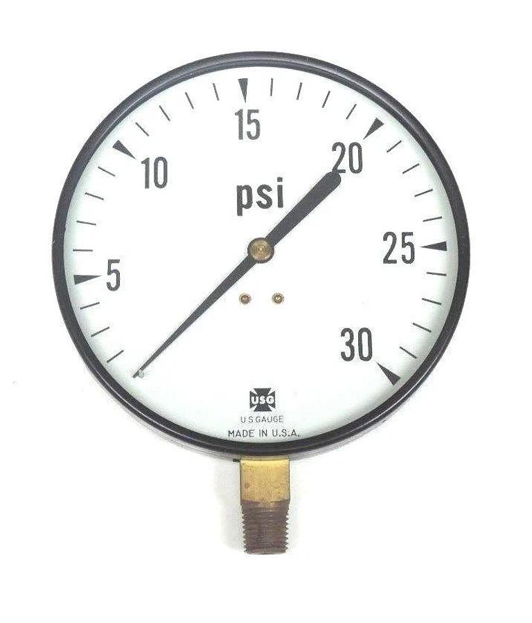NIB AMETEK P-500 30PSI PRESSURE GAUGE 1/4'' ANPT LH, 4 1/2'' SIZE, 005804, P500