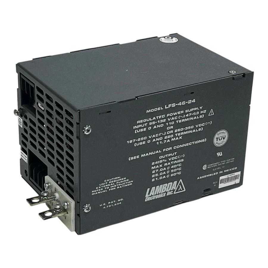 Used Lambda Electronics LFS-46-24 Regulated Power Supply 24V 27A Industrial