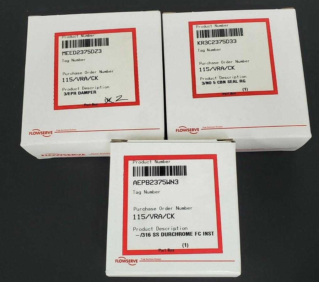NIB FLOWSERVE 1.750 REPAIR KIT KR3C2375D33, AEPB2375WN3, MEED2375DZ3