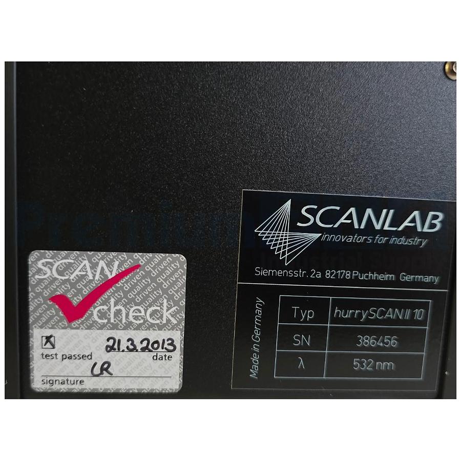 Used NEW SCANLABS hurrySCAN II 10 LASER GALVANOMETER SCANNER HEAD 532nm 114224 NSMP