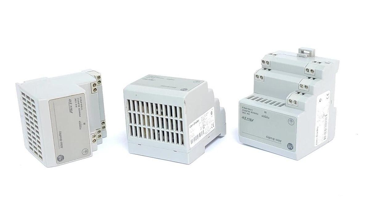 Used LOT OF 3 ALLEN BRADLEY 1794-PS13 SER. B REV. B01 FLEX I/O POWER SUPPLY MODULES