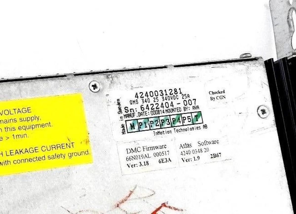 Used ATLAS COPCO QMS-340-25 SERVO CONTROLLER 4240 0312 80, QMS34025