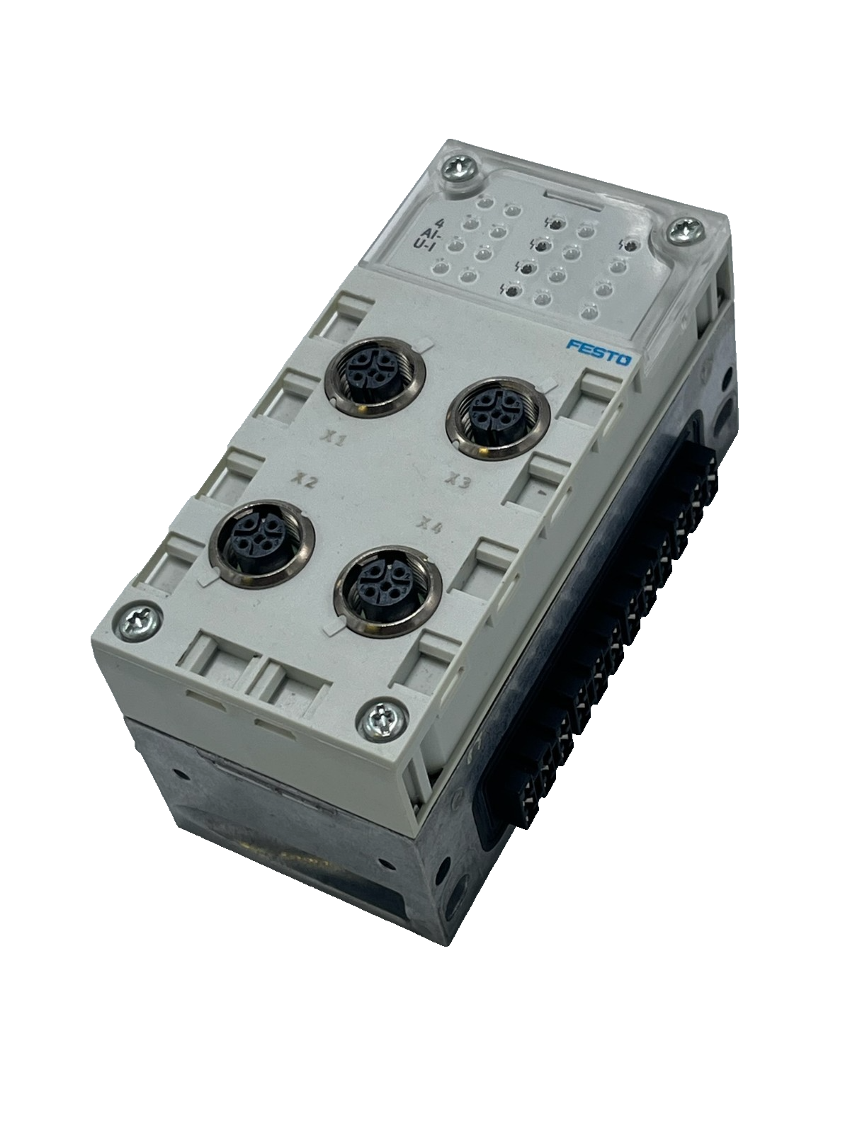 Used Festo CPX-AB-4-M12x2-5P-R-M3 (546997) with CPX-M-GE-EV Interlinking Block
