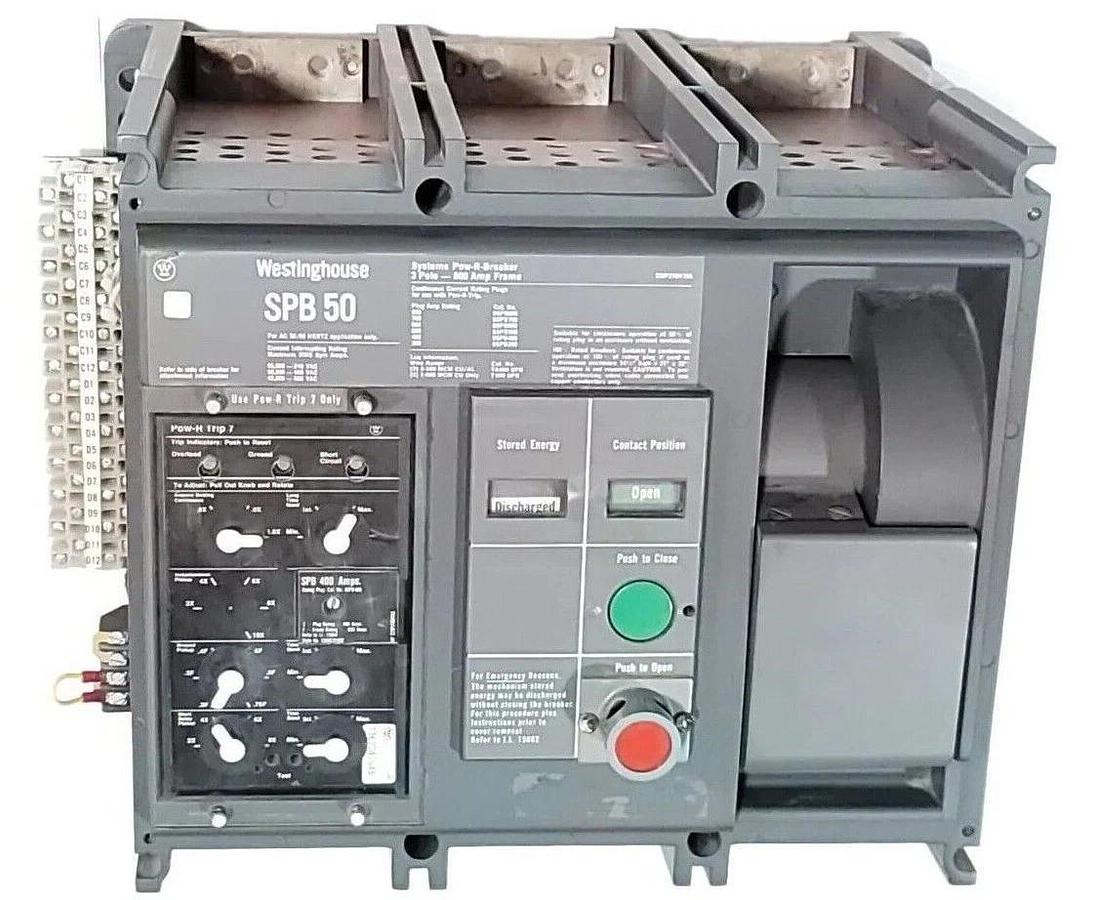 Used WESTINGHOUSE SPB 50 CIRCUIT BREAKER 800A 69-E-8778 SPB50 229P270H10A