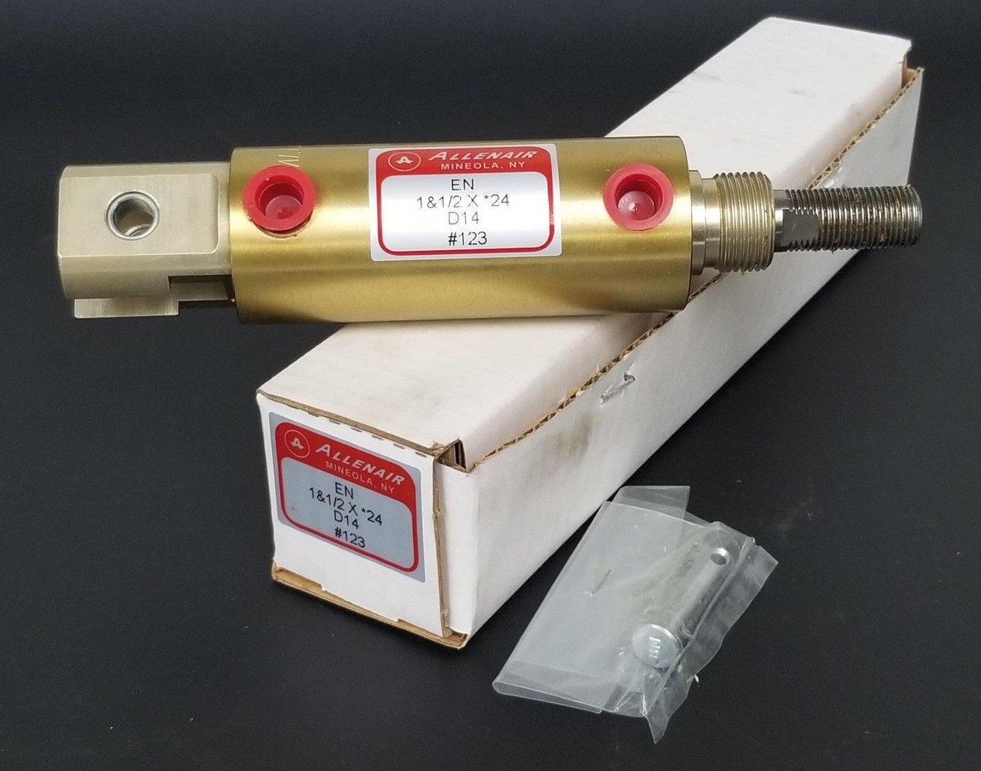 Used NIB ALLENAIR EN 1&1/2 X *24 D14 #123 PNEUMATIC CYLINDER
