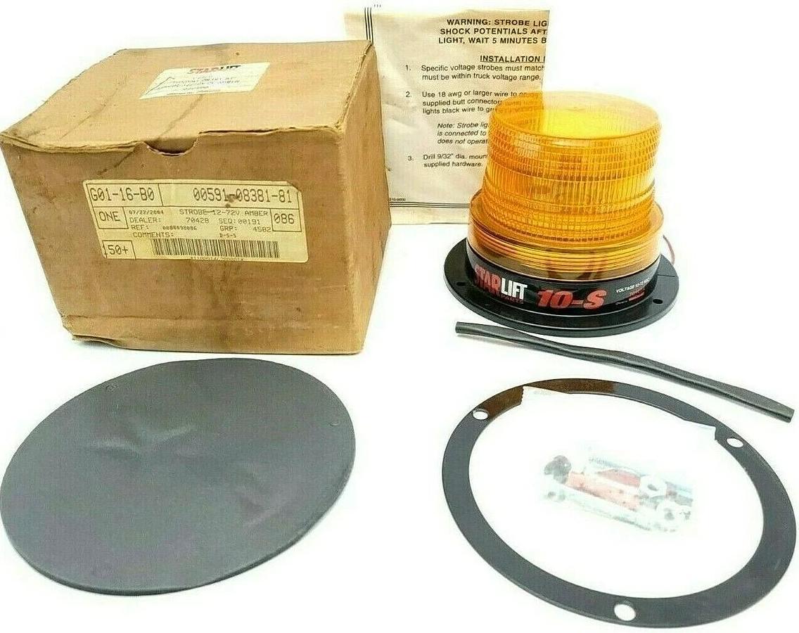 NIB TOYOTA STARLIFT TY00591-08381-81 STORBE 12/72V DC AMBER 00591-08381-81