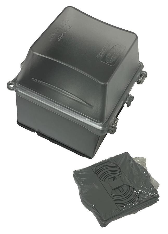 Used TayMac MM7420 2-Gang Weatherproof In-Use Cover Extra Duty 55-in-1 Gray/Clear