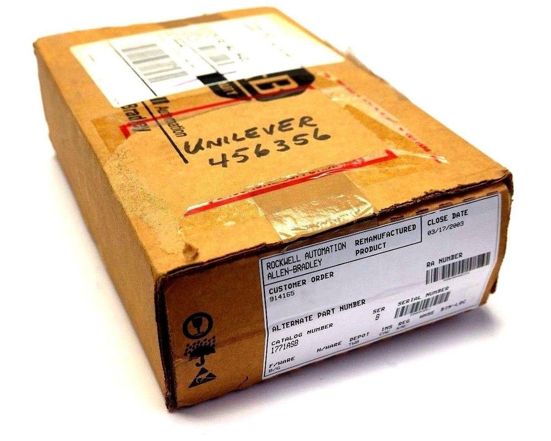 Refurbished REMANUFACTURED ALLEN BRADLEY 1771-ASB REMOTE I/O ADAPTER SER B 1771ASB/B F/W B/G
