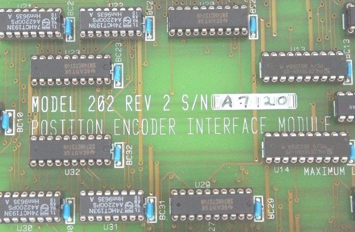Used SCIEMETRIC MODEL 202 POSITION ENCODER INTERFACE MODULE REV 2