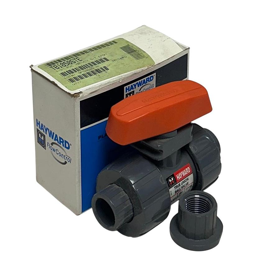 Used HAYWARD TB1050STE TRUE UNION FLOW BALL VALVE 1/2'' PVC EPDM SEAL SOCKETS NSMP