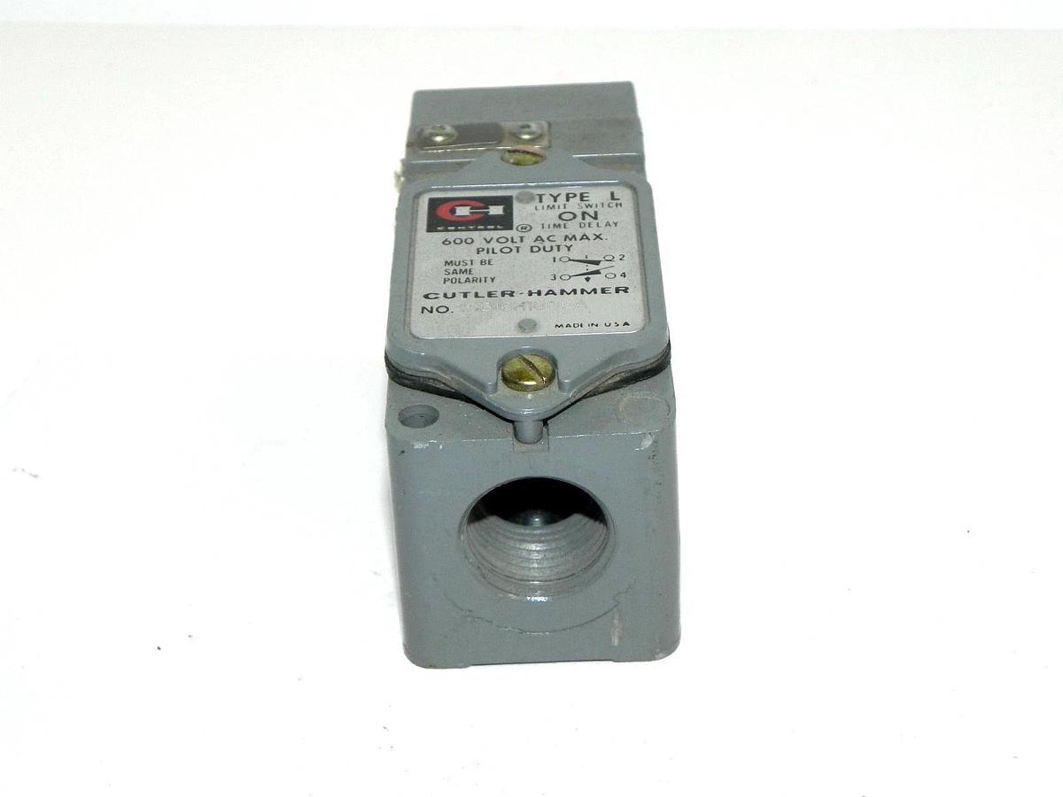 Used CUTLER-HAMMER 10316H1600A LIMIT SWITCH TYPE L