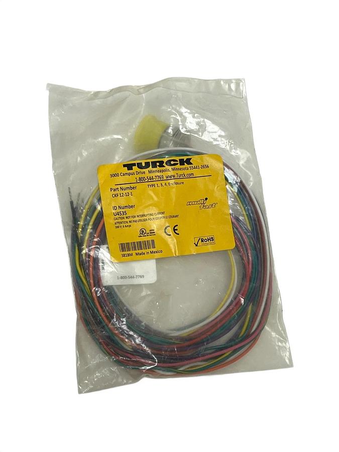 Turck CKF 12-12-1 Multifast Receptacle M23 12-Pin Female 1M NEW Surplus