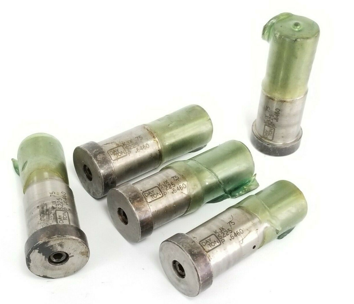 Used LOT OF 5 NEW DAYTON KJX-75 STRAIGHT DIE PUNCHES S225 P .6460 KJX75 2-3/8'' IN