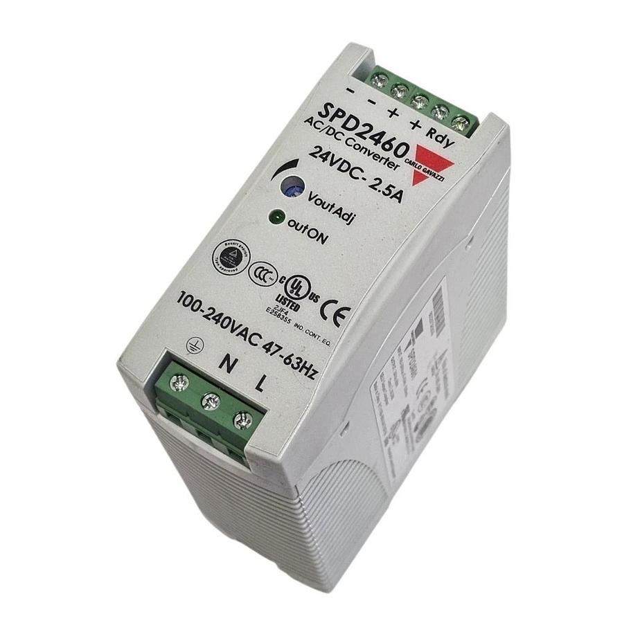 Used CARLO GAVAZZI SPD24601 POWER SUPPLY 2.5AMP 24VDC