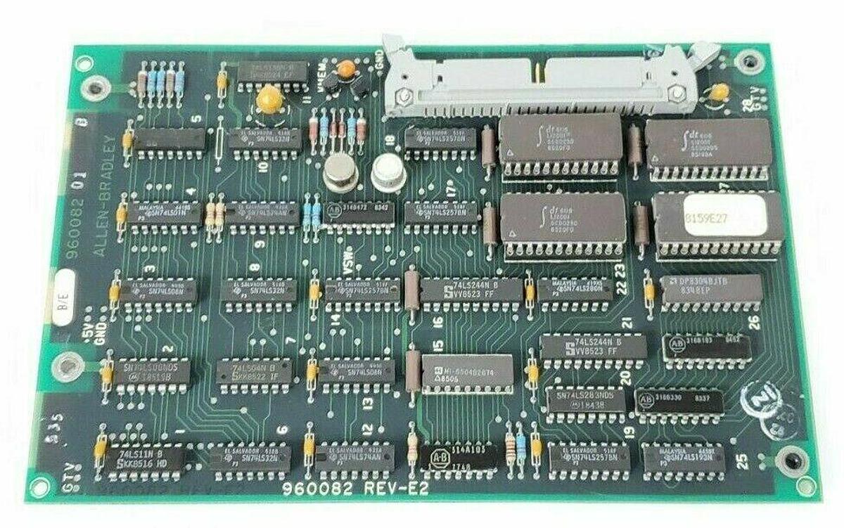 Used ALLEN BRADLEY 960082 REV-E2 CIRCUIT BOARD 960082-9002E