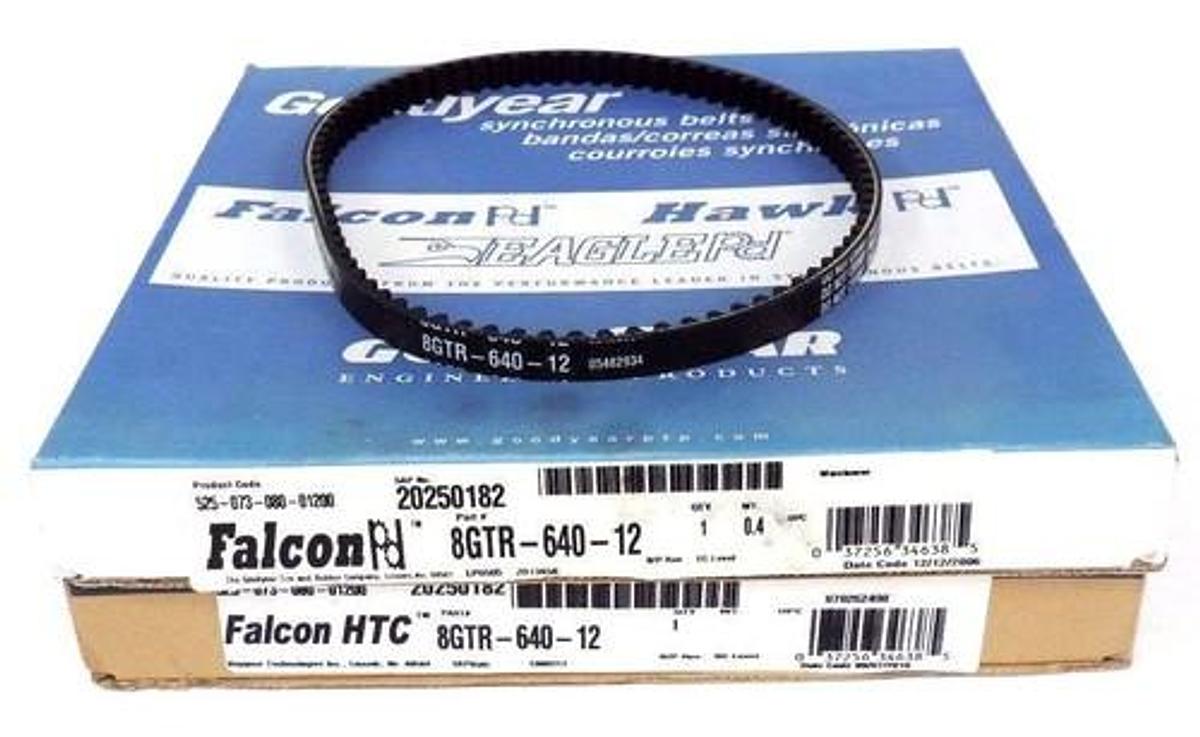 Used LOT OF 2 NIB GOODYEAR ENGINEERED PRODUCTS 8GTR-640-12 FALCON HTC GEARBELTS