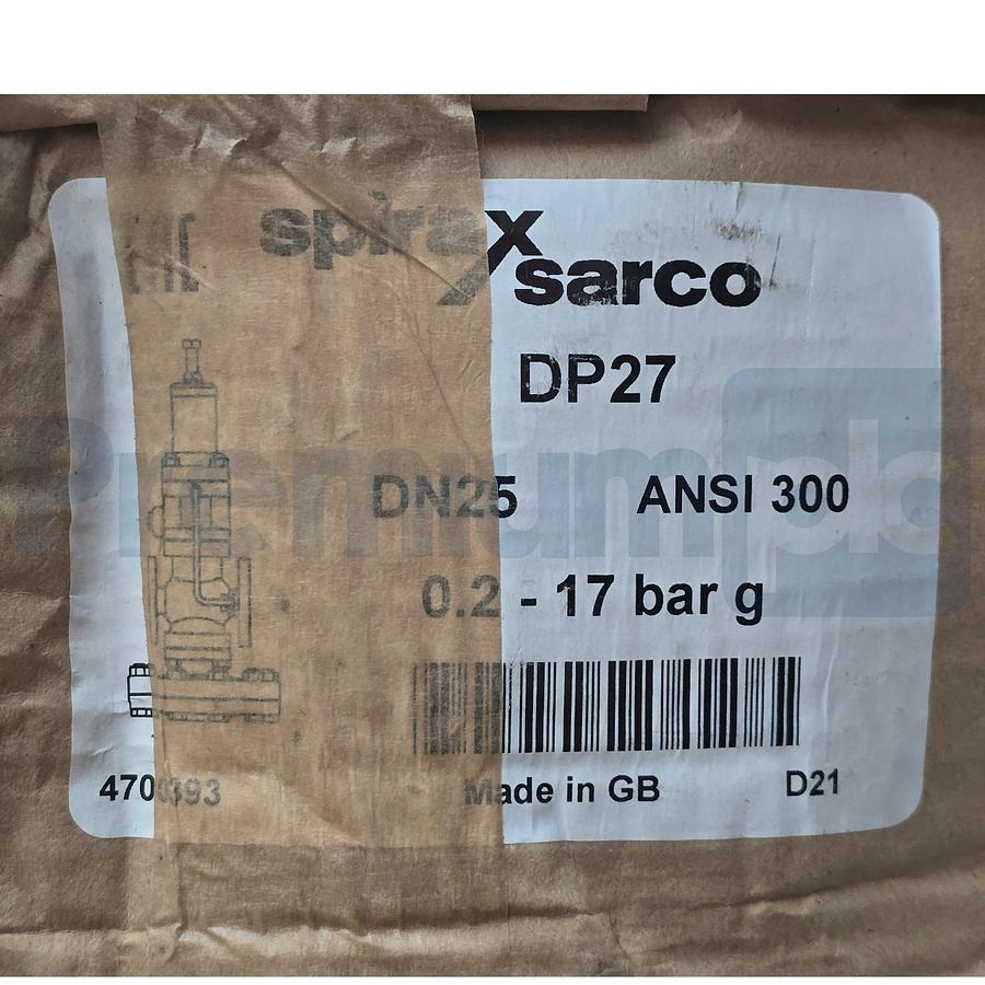 Used Spirax Sarco 4700393 DP27 Pressure Reducing Valve DN25 1" ANSI 300 0.2-17 bar g