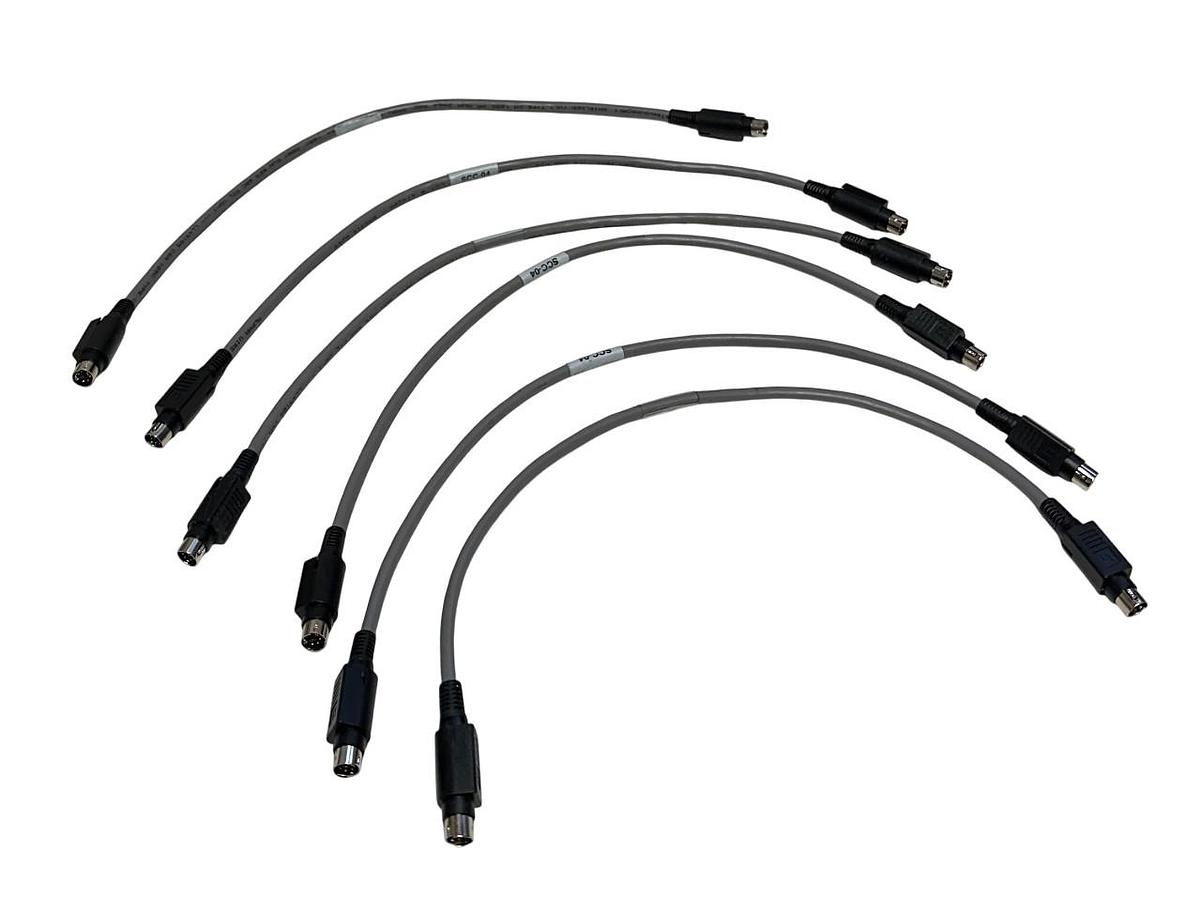 6 UNBRANDED SCC-04 / SCC04 DOUBLE-ENDED CABLES GRAY 6-PIN NSNP
