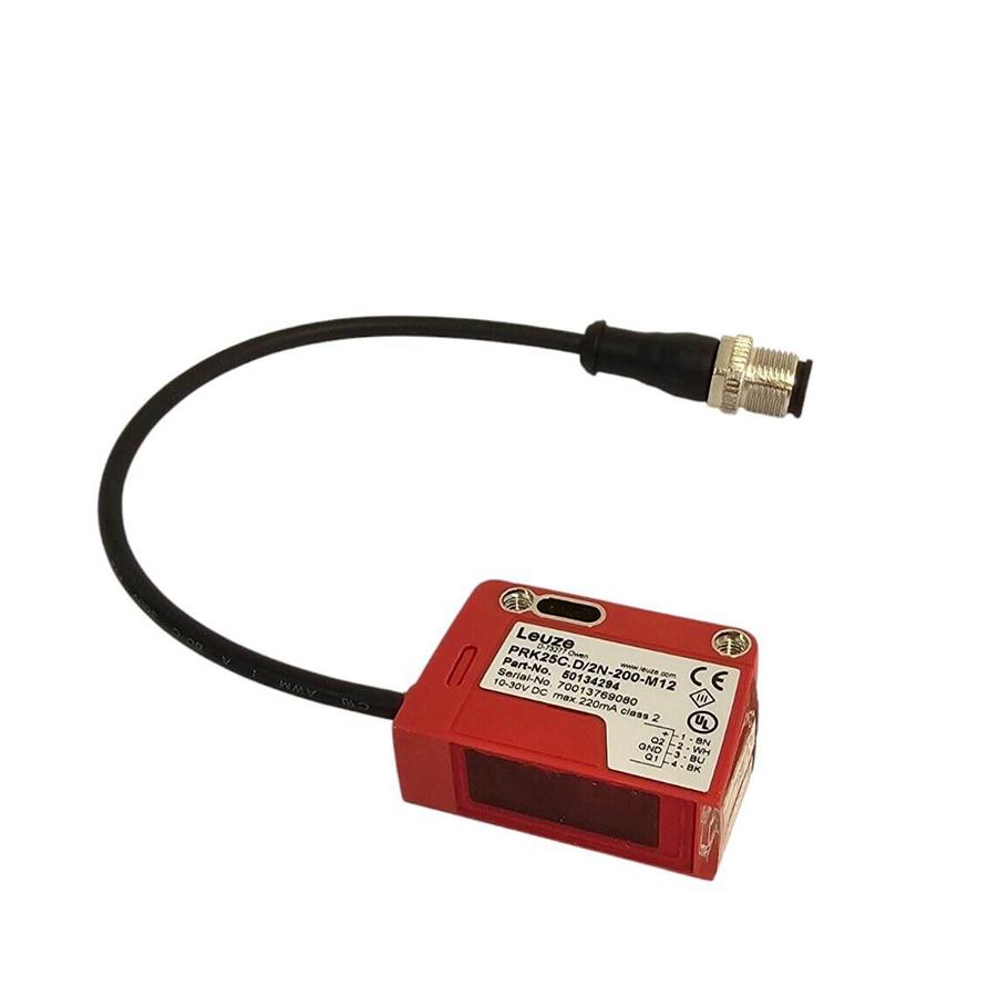 Used NIB LEUZE PRK25C.D/2N-200-M12 POLARIZED PHOTOELECTRIC SENSOR P/N: 50134294