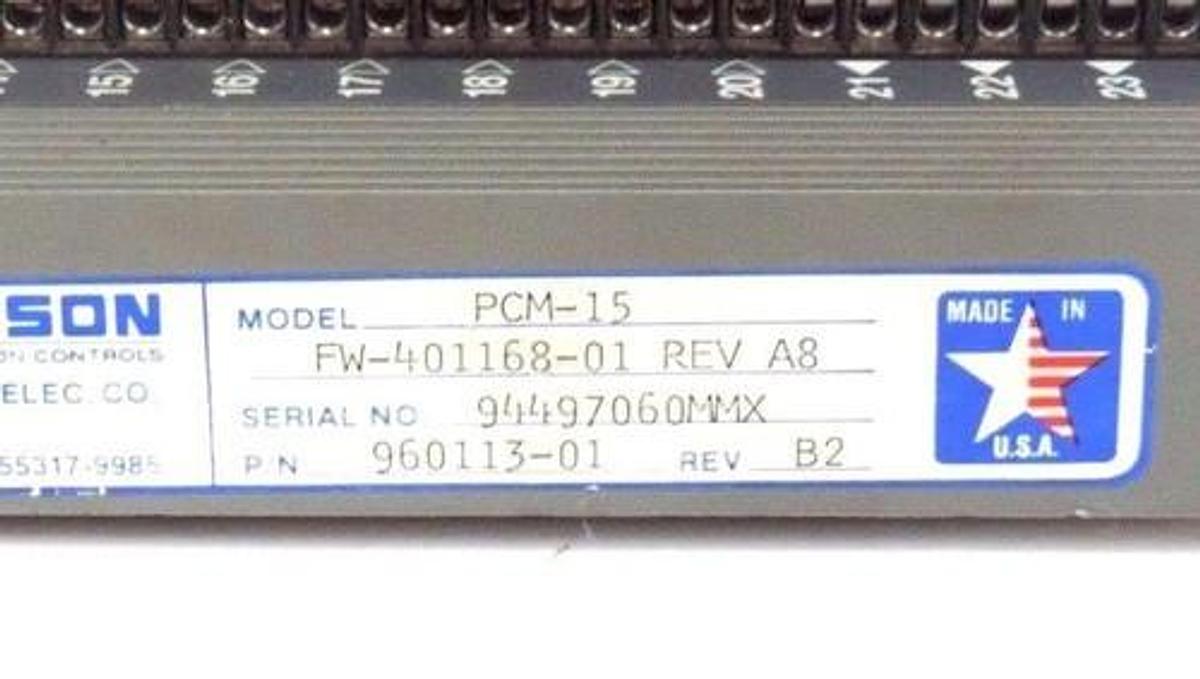 Used EMERSON PCM-15 PROGRAMMABLE MOTION CONTROL DRIVE MODULE 960113-01 FW-401168-01