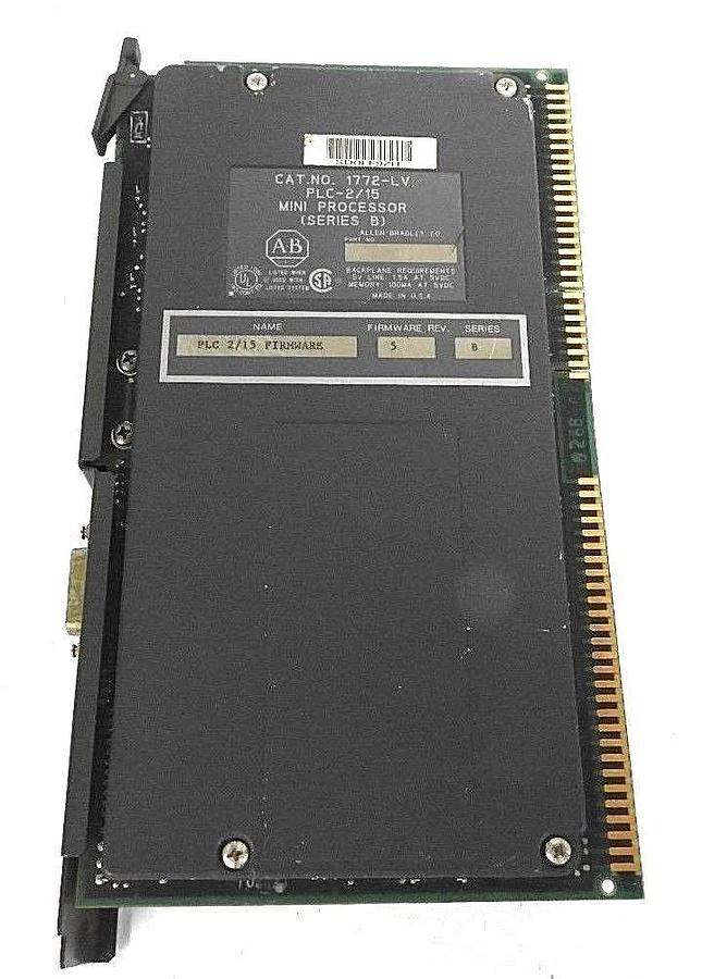 Used ALLEN BRADLEY 1772-LV PLC-2/15 MINI PROCESSOR 1772LV SER. B, FIRMWARE REV. 5
