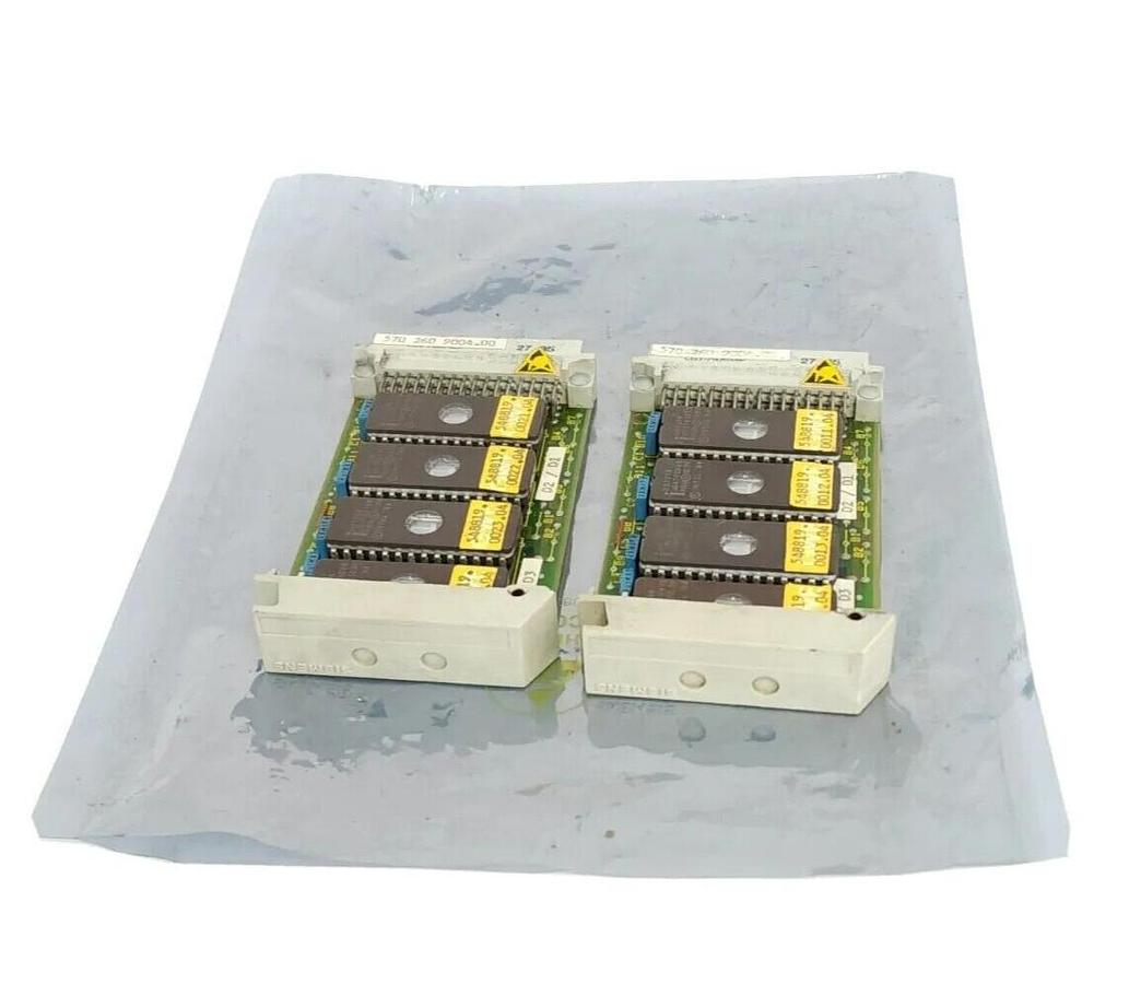 Used LOT OF 2 SIEMENS 570-260-9004.00 / 570260900400 SINUMERIK 4-PORT MEMORY MODULES