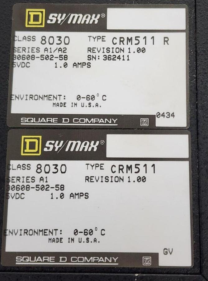 Used REPAIRED SQUARE D 8030-CRM-511 MULTI MEDIA MODULE SY/MAX 8030-CRM511R
