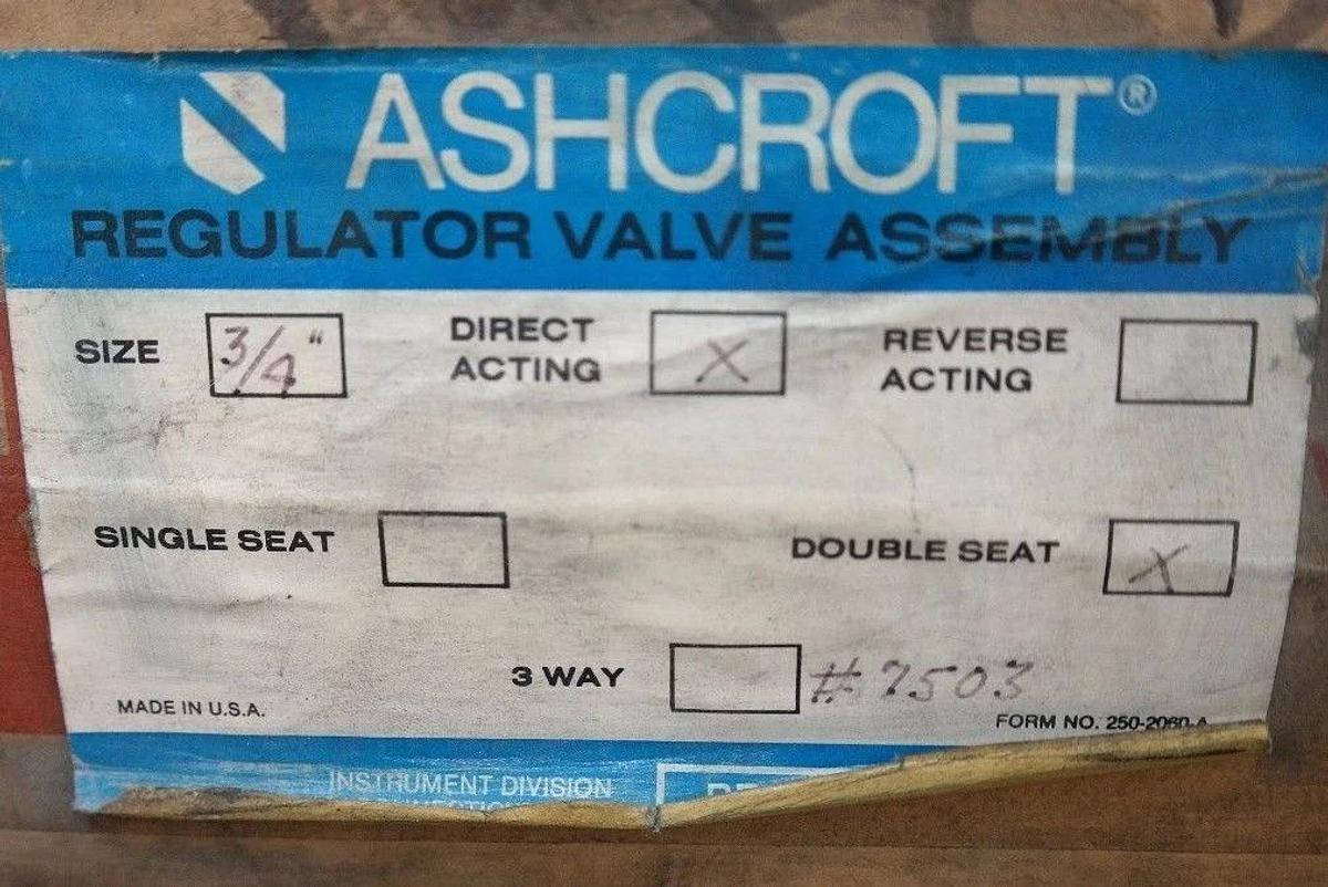 NIB ASHCROFT DURAGAUGE 0-200PSI TYPE: 101 DIAPH:S BK SIZE3/4" W/ A.I.S.I C12L13