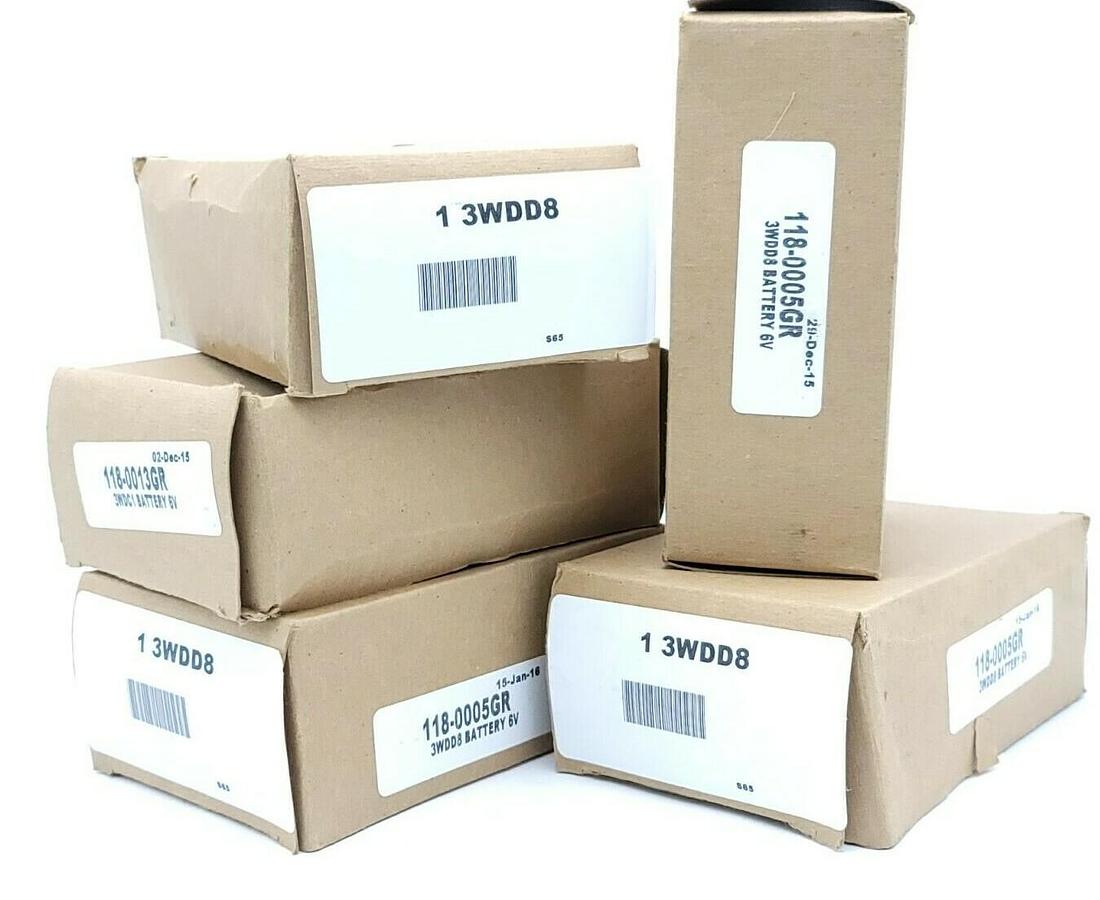 Used LOT OF 5 NEW BIG BEAM EMERGENCY SYSTEMS INC. 118-0005 RECHARGEABLE BATTERIES