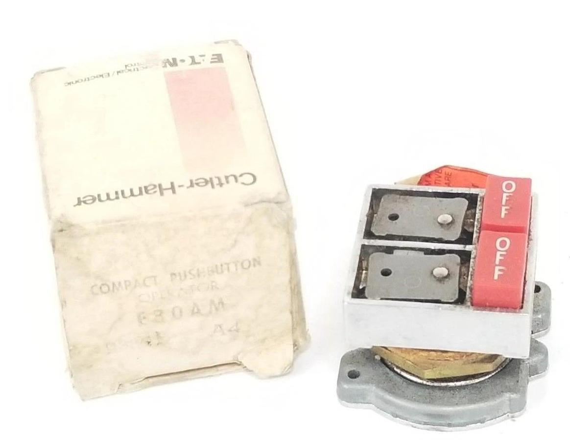Used NIB EATON CUTLER-HAMMER E30AM COMPACT PUSHBUTTON OPERATOR SER. A4