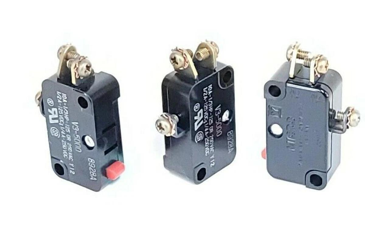 LOT OF 3 NEW HONEYWELL MICRO SWITCH V3-5000 SNAP SWITCHES 10A 125/250VAC 1/3HP