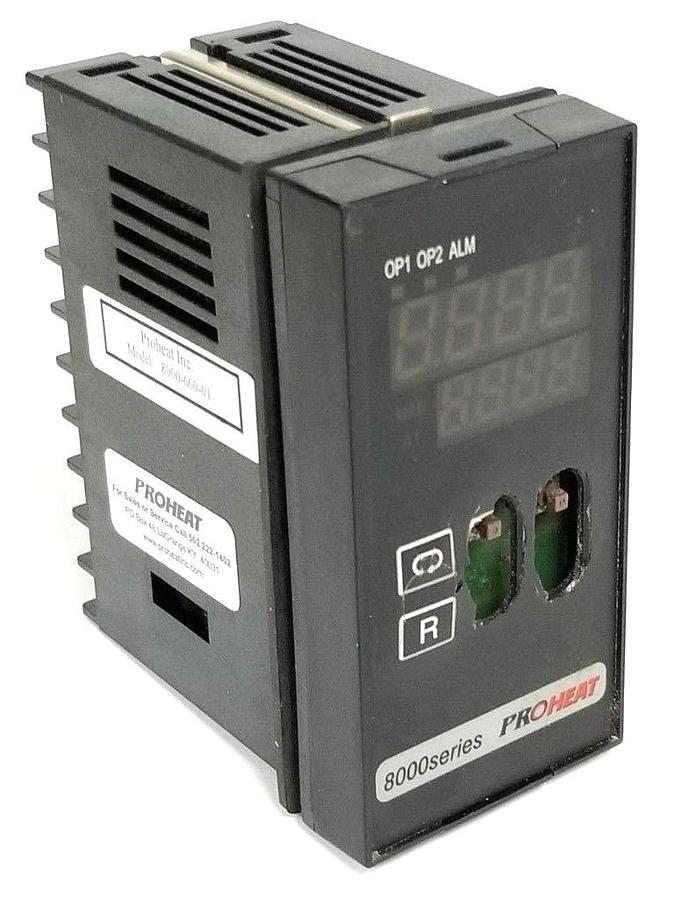 Used PROHEAT 8000-660-01 TEMPERATURE CONTROLLER 90-250VAC, 47-63HZ, 12VA