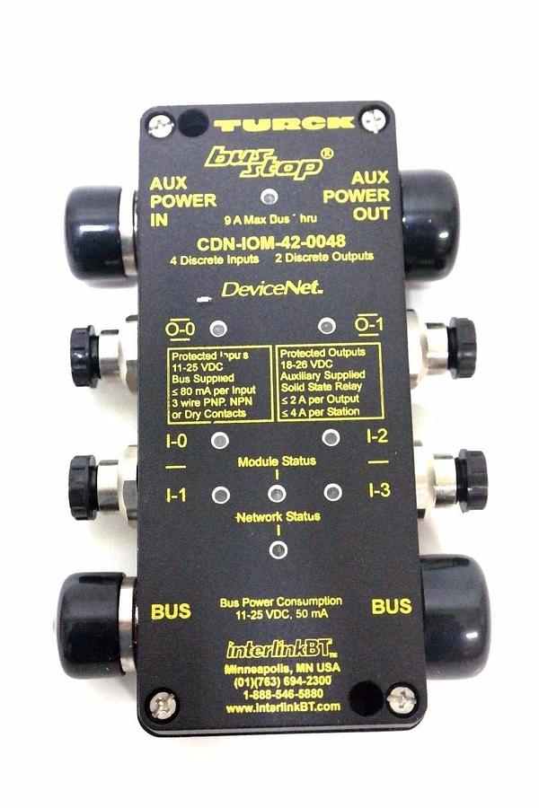 Used TURCK CDN-IOM-42-0048 BUS STOP INTERLINK BT BLOCK F0003-6 CDNIOM420048 NEW