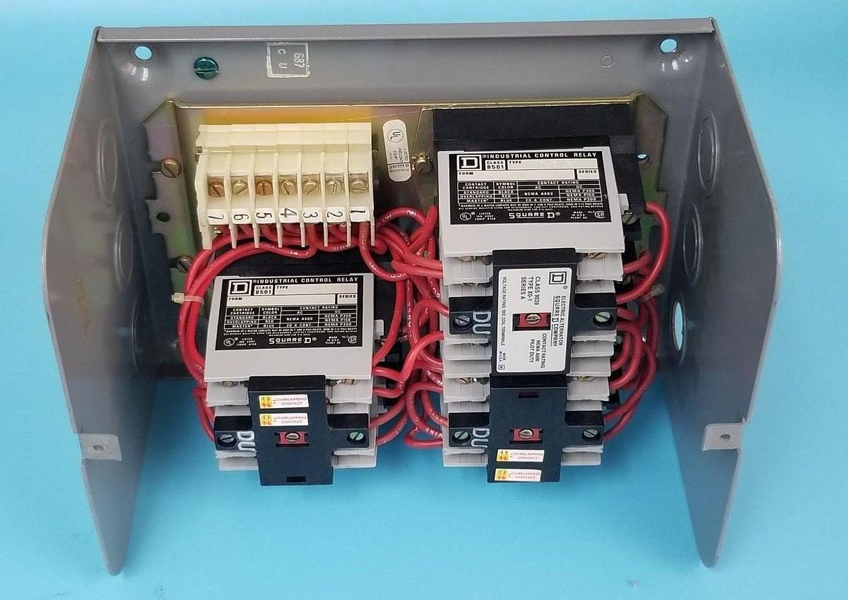 Used SQUARE D 8903 TYPE L LIGHTING CONTACTOR 8501-X0-21S1 , 8501-X0-22S1 120V 60HZ