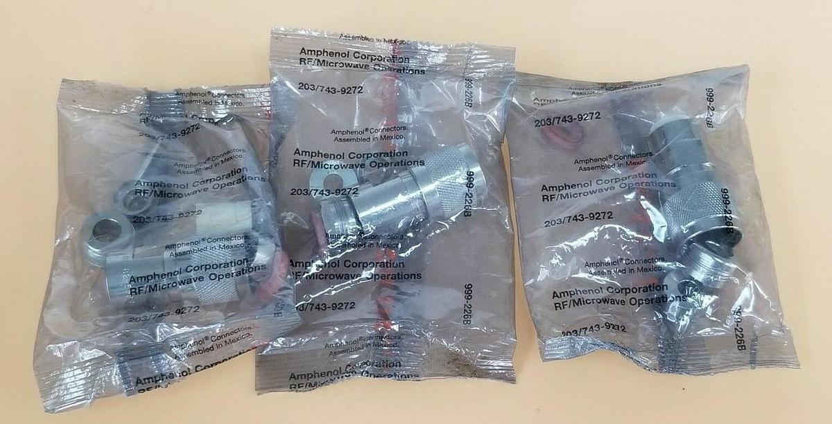 Used LOT OF 3 NEW AMPHENOL 203/743-9272 RF CONNECTORS