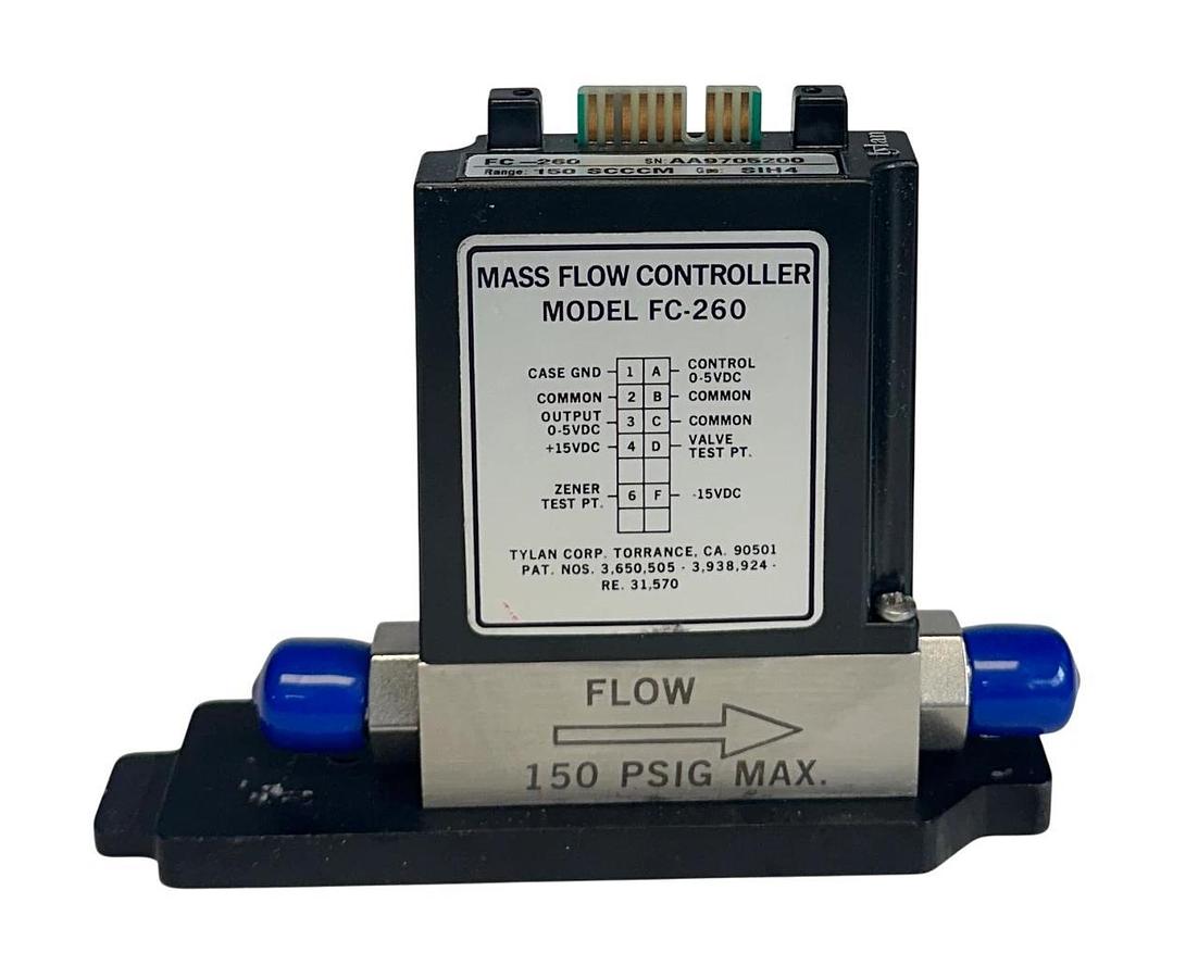 Used TYLAN FC-260 / FC260 260 SERIES MASS FLOW CONTROLLER 150SCCCM SIH4 USNP