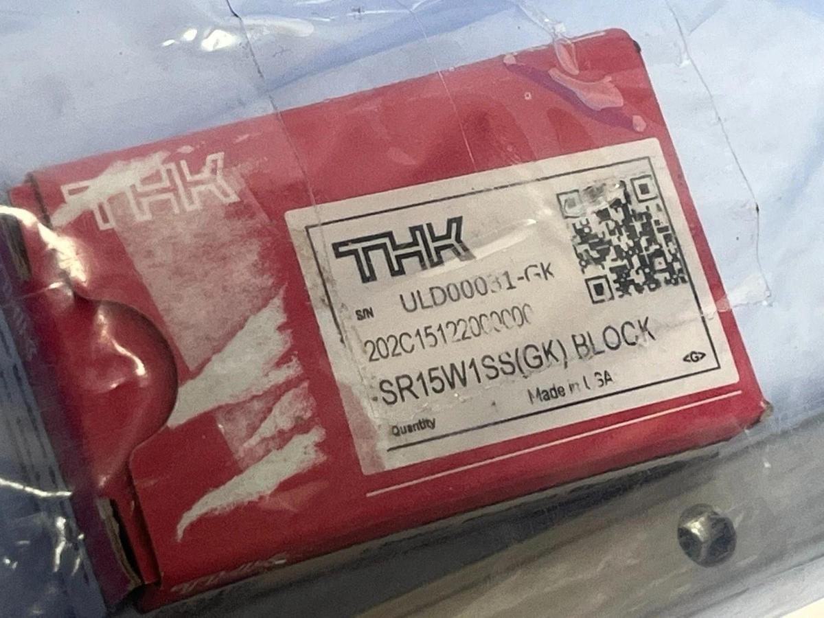 THK SR15W2SS-480L G30 Linear Guide Rail 480mm with 2 SR15W Blocks New Surplus