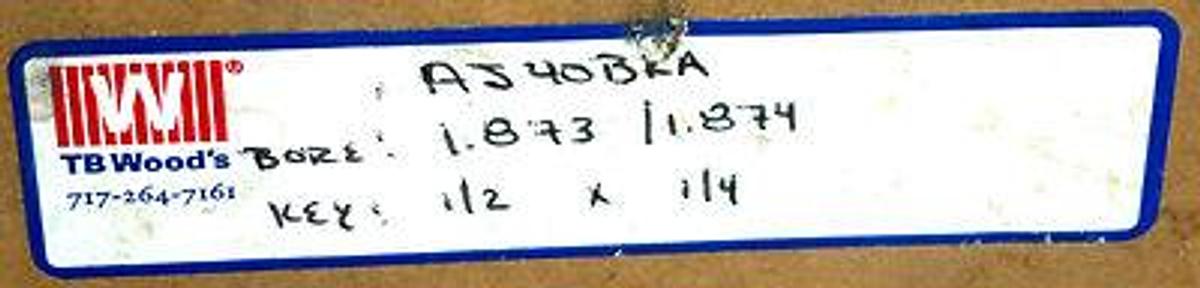 NIB TB WOOD'S A340BKA BUSHING BORE 1.873/ 1.874