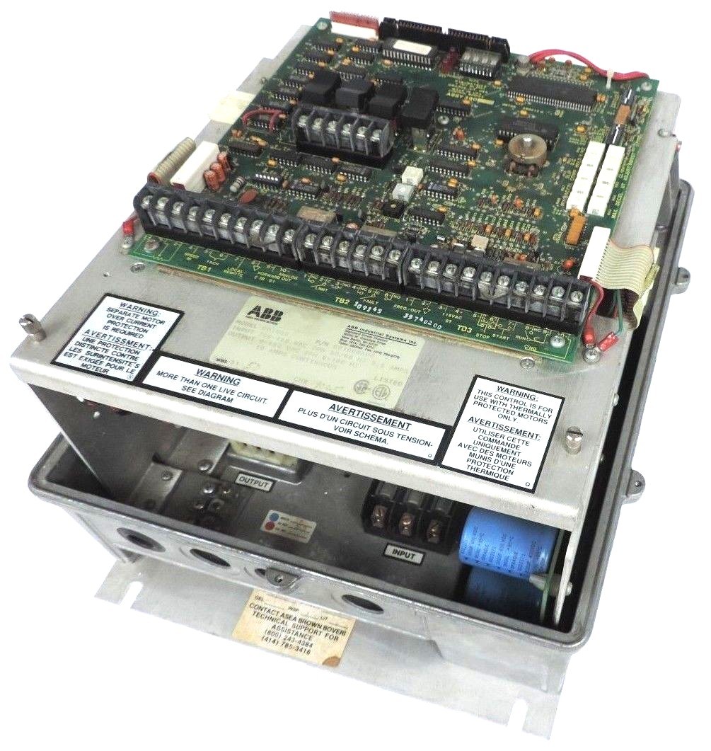 Used ABB ASEA BROWN BOVERI SPEED CONTROL DRIVE 10A 10 AMP MOD: G01000, P/N: G01000A00
