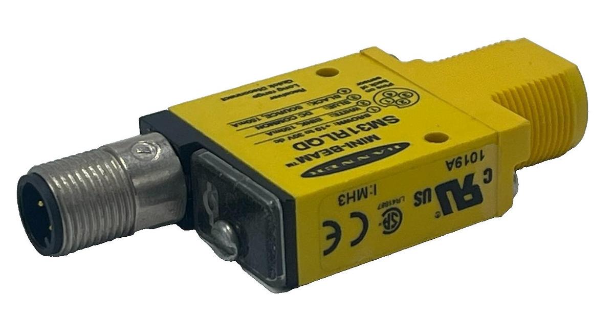 Used BANNER SM31RLQD MINI-BEAM PHOTOELECTRIC SENSOR Red LED RETROREFLECTIVE 4-Pin