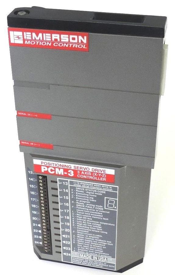 Used EMERSON MOTION CONTROL PCM-3 3-AXIS (X-Y-Z) CONTROLLER PCM3 P/N: 960019-01