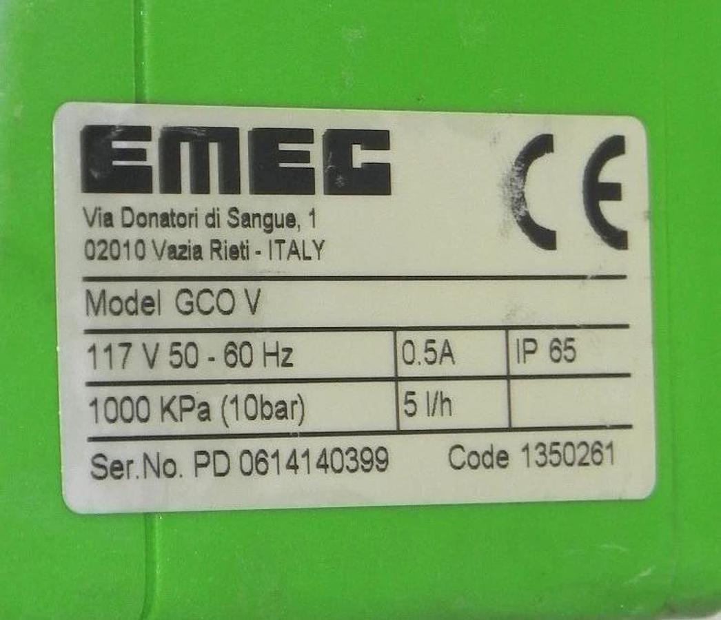 Used EMEC GCO V PUMP IP 65 SER. NO PD 06141